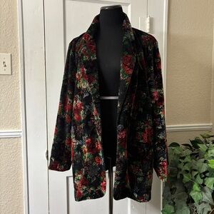 Floral Velvet Women's Jacket